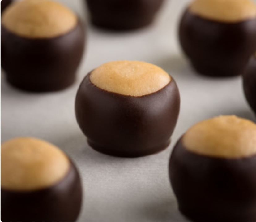 Chocolate peanut butter buckeyes